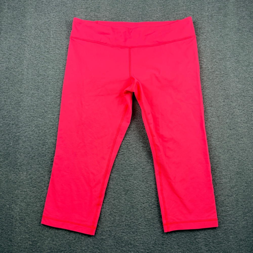 Under Armour Allseasongear Fitted Capri Leggings Pink Womens Large LG/G